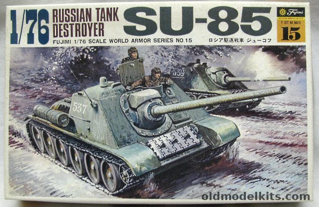 Fujimi 1/76 SU-85 Tank Destroyer, 15 plastic model kit